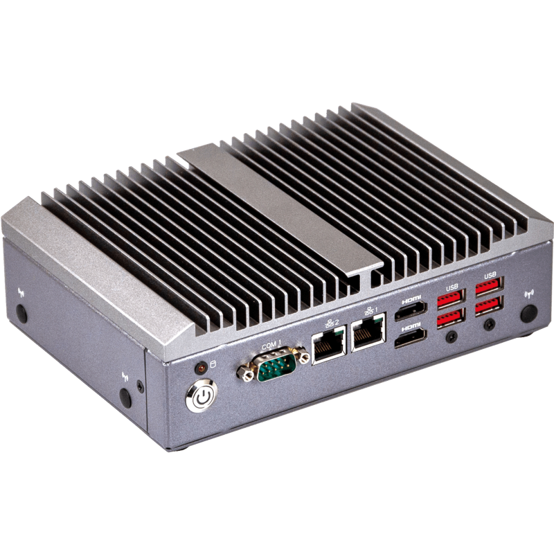 GIGAIPC QBiX‑Pro‑WHLA8565H‑A2 – Box Industriale Fanless con Intel® Core™ i7‑8565U