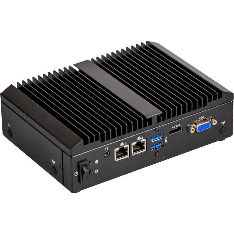 GIGAIPC QBiX‑Pro‑APLB4200H‑B1 – Box fanless con Intel® Pentium® N4200 e GPIO