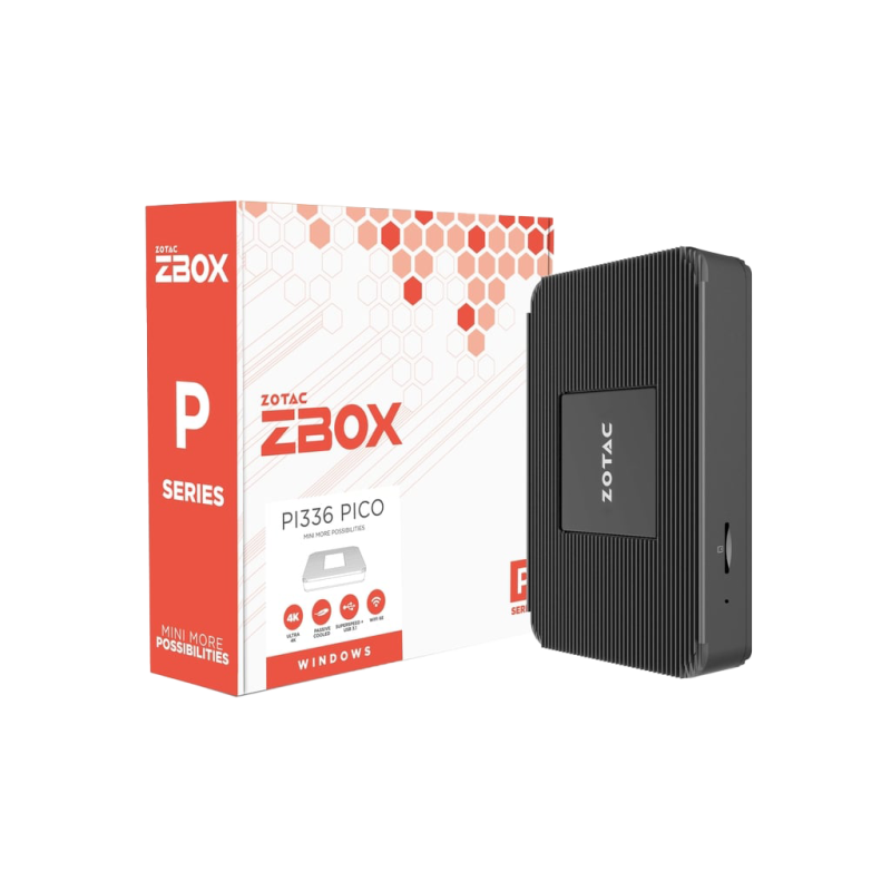 ZOTAC ZBOX PI336 pico – Mini PC ultra compatto con Windows 11 Pro e raffreddamento passivo